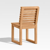 Batten Natural Teak Outdoor Side Chair.