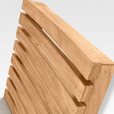 Batten Natural Teak Outdoor Side Chair.