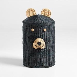 Kids Bear Woven Hamper with Handles