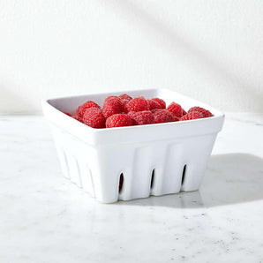 Berry Box Porcelain Colander