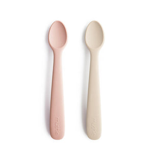 Cucharas de silicona Baby Mushie (paquete de 2)
