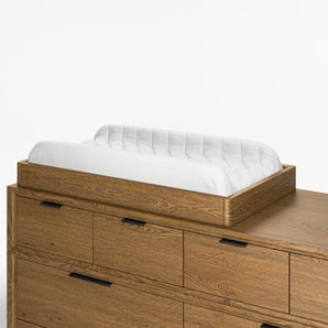 Baby Bodie Flax Brown Wood Changing Table Topper