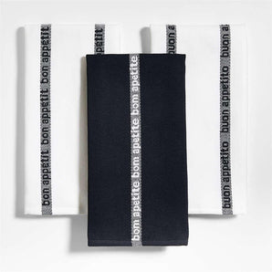 Bon Appetit Dish Towels, Set of 3.