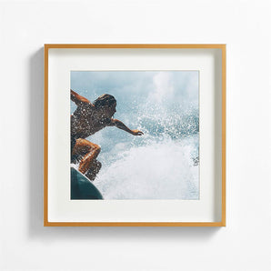 Brushed Brass 11x11 Wall Picture Frame.