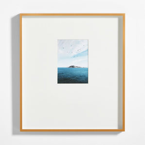 Brushed Brass Metal Picture Frame with Vertical  Mat 5x7