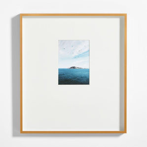 Brushed Brass Metal Picture Frame with Vertical Mat 5x7