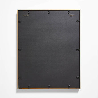 Brushed Brass Metal Picture Frame with White Mat 8x10.