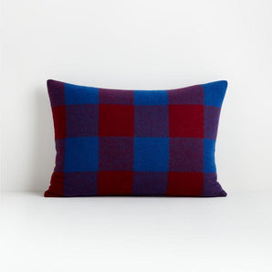 Buffalo Plaid 22"x15" Pillow with Down-Alternative Insert.