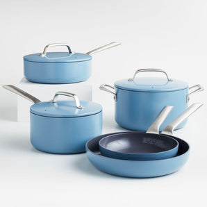 Crate & Barrel EvenCook Ceramic 8-Piece Cookware Set with Bonus