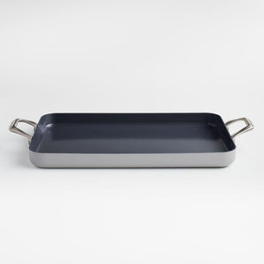 Plancha antiadherente de doble quemador Crate & Barrel EvenCook Ceramic™