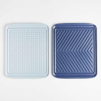 Extra-Large Prep and Serve Stacking Grill Prep Trays, Set of 2.