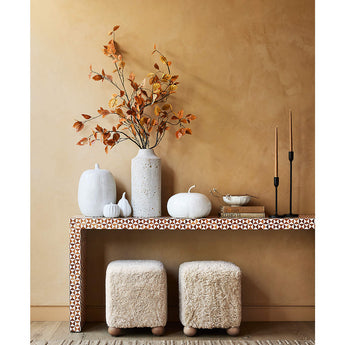 Faux Small Golden Leaf Branch.