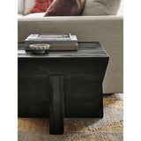 Kota Square Textured Black Pine Side Table.