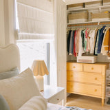 Aire Crinkle Cotton Linen Blend Cream Standard Bed Pillow Sham.