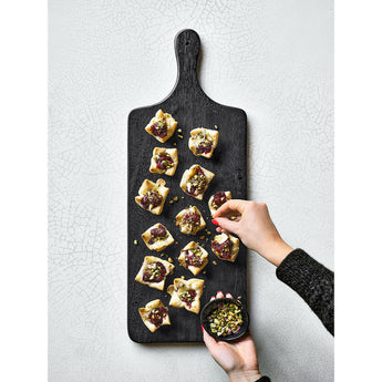 Tondo Ebonized Paddle Serving Board.