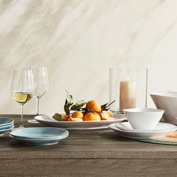 Marin White Outdoor Melamine Salad Plate.