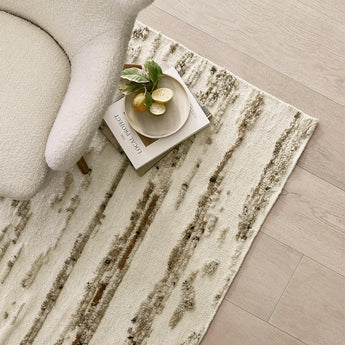 Powell White Fabric Wingback Lounge Accent Chair.