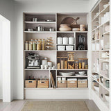 Large Rectangular Acrylic Kitchen Canister with Bamboo Lid.