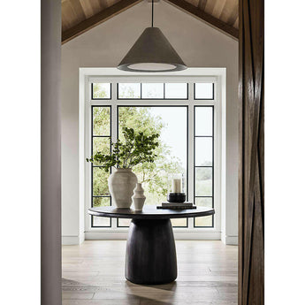 Ophelia Matte Black Round Vase 10".