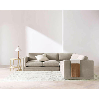 Clairemont Natural Oak Wood Round End Table with Shelf.