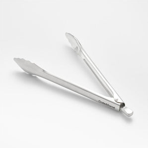 Crate & Barrel 12" Stainless Steel Tongs