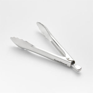 Crate & Barrel 9" Stainless Steel Tongs.