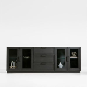Calypso Elm Wood Storage Media Console