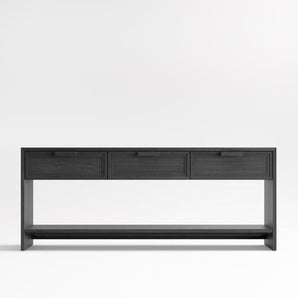 Calypso Rectangular Wood Storage Console Table