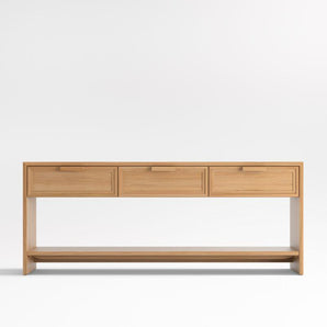 Calypso Rectangular Wood Storage Console Table