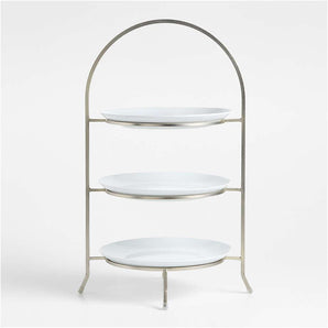 Soporte Cambridge de 3 niveles en níquel satinado