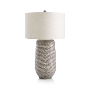 Cane Grey Ceramic Table Lamp