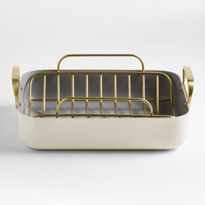 Caraway ® Ceramic Non-Stick Roasting Pan with Rack