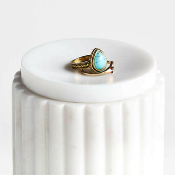 Carmen White Marble Canister.