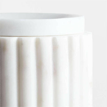 Carmen White Marble Canister.