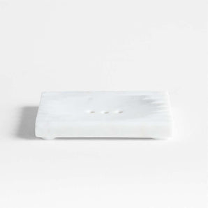 Carmen White Marble Soap Dish.