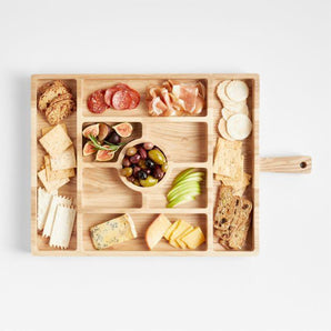 Carson Large Sectioned Ash Wood Serving Board.