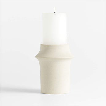 Carter Sandstone Taper/Pillar Candle Holder 6".