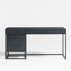 Casement Metal Desk with File Cabinet