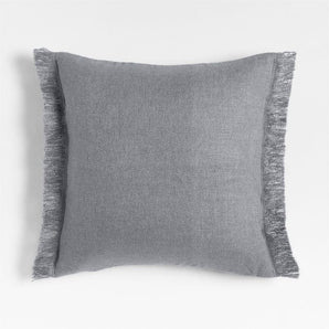 Casual Textured Fringe 23x23 Smoke Blue.
