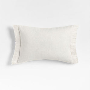 Casual Textured Fringe Throw Pillow