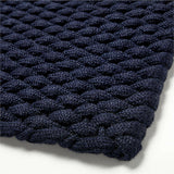 Chunky Weave Performance Navy Blue Indoor/Outdoor Doormat.