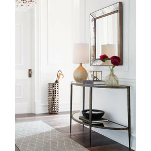 Clairemont Demilune Console Table.