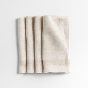 Servilletas Conrad de lino natural oscuro, juego de 4