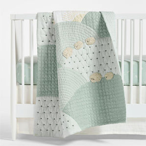 Baby Counting Sheep Organic Cotton Crib Quilt
