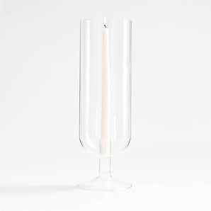 Couverte Clear Glass Taper Candle Holder