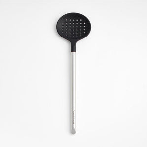 Cuchara ranurada de silicona y acero inoxidable Crate & Barrel