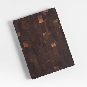 Crate & Barrel Walnut End Grain Cutting Board.
