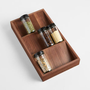 Organizador de cajón de especias de madera