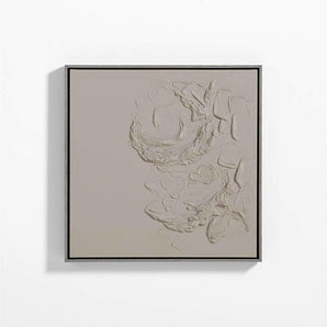 "Demi Luna" by Angela Allen Tan Brown Canvas 24"x24" Framed Wall Art Print.