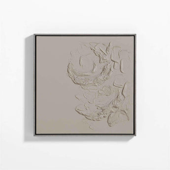 "Demi Luna" by Angela Allen Tan Brown Canvas 24"x24" Framed Wall Art Print.